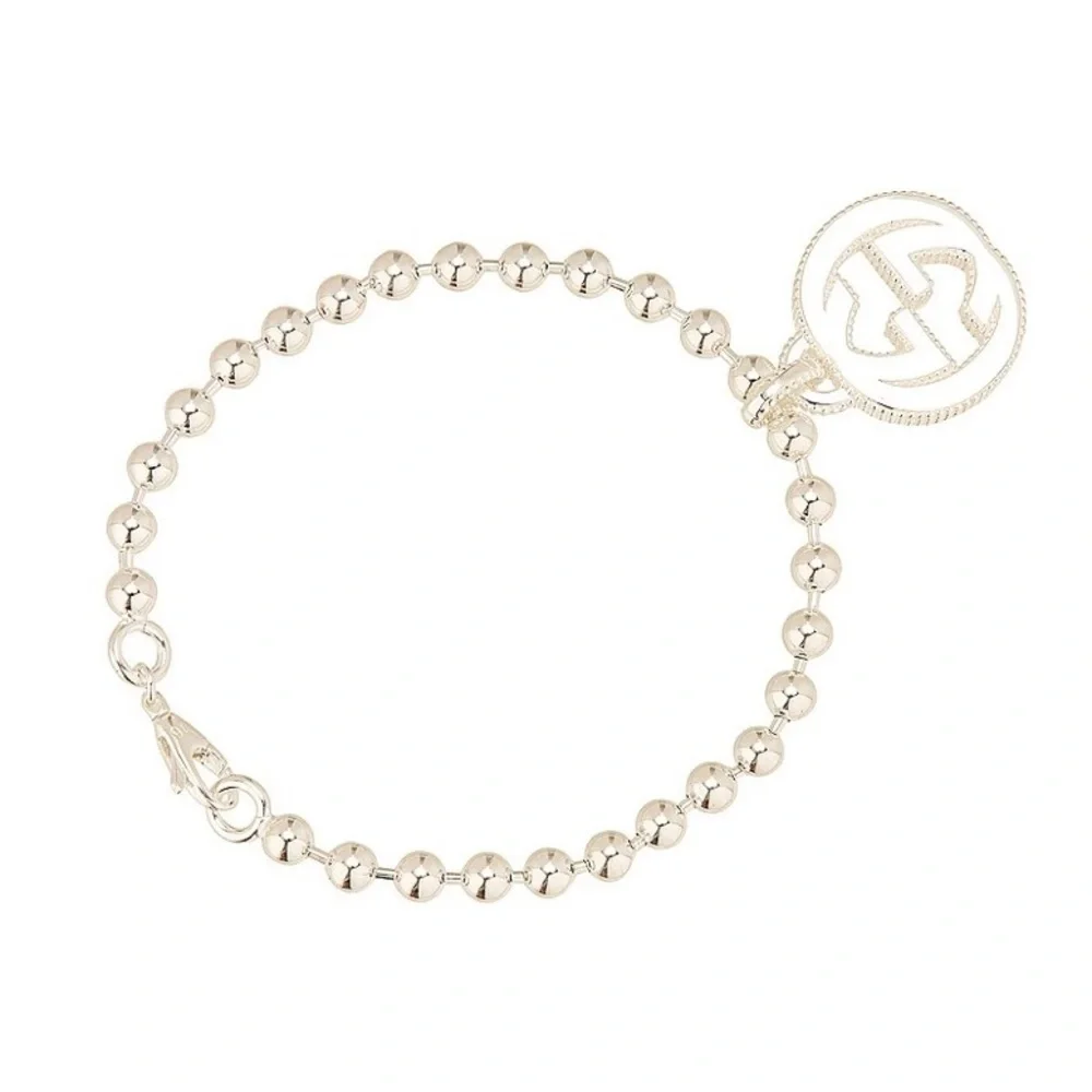 Gucci Silver Charm Bracelet with Beaded Elegance
